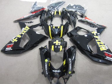Suzuki GSXR 1000 K9 09-16 Motorrad Verkleidungen - Schwarzer Rizla Holzfäller