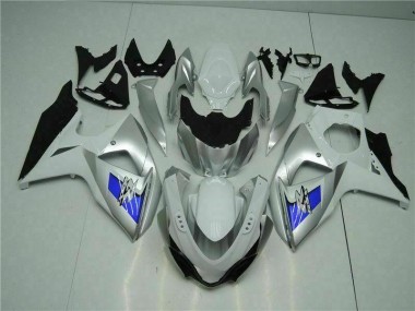 Suzuki GSXR 1000 K9 09-16 Motorrad Verkleidungen - Silber Weiß