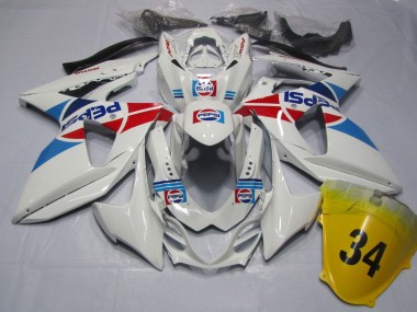 Suzuki GSXR 1000 K9 09-16 Motorrad Verkleidungen - Weiß Pepsi 34