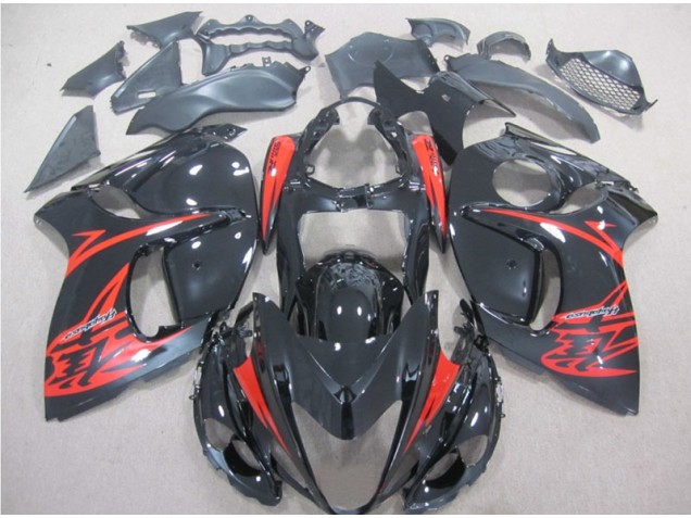 Suzuki GSXR 1300 Hayabusa 08-19 Motorrad Verkleidungen & Plastik - Schwarz Rot
