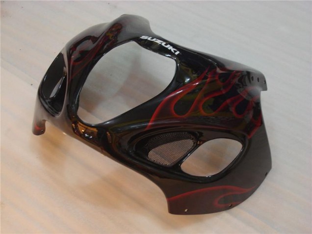 Suzuki GSXR 1300 Hayabusa 96-07 Motorrad Verkleidung - Schwarz rote Flamme Suzuki GSXR 1300 Hayabusa 96-07 Motorrad Verkleidung - Schwarz rote Flamme