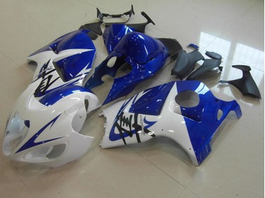 Suzuki GSXR 1300 Hayabusa 96-07 Motorrad Verkleidungen - Blau Weiß