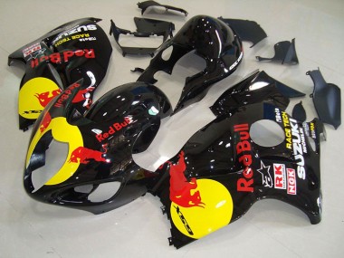 Suzuki GSXR 1300 Hayabusa 96-07 Motorrad Verkleidungen - Schwarz Gelb Rot Bull
