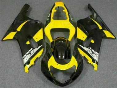 Suzuki GSXR 600 / 750 K1 K2 K3 01-03 Motorrad Verkleidungen - Gelb Schwarz