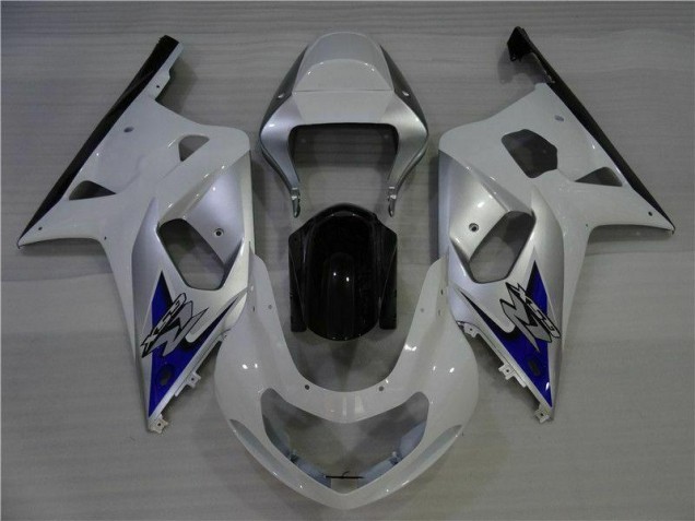 Suzuki GSXR 600 / 750 K1 K2 K3 01-03 Motorrad Verkleidungen - Weiß Silber Suzuki GSXR 600 / 750 K1 K2 K3 01-03 Motorrad Verkleidungen - Weiß Silber