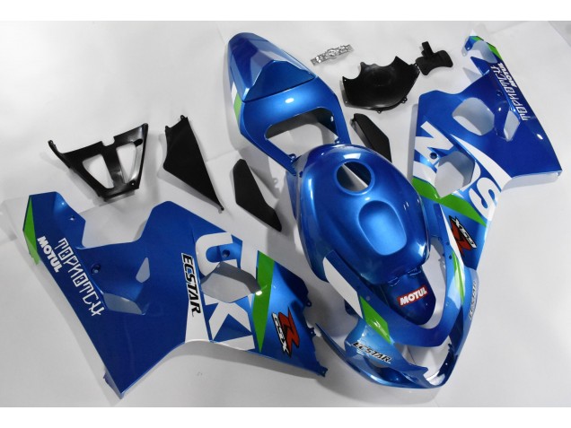 Suzuki GSXR 600 / 750 K4 04-05 Motorrad Verkleidungen - Blau Weiß Suzuki GSXR 600 / 750 K4 04-05 Motorrad Verkleidungen - Blau Weiß