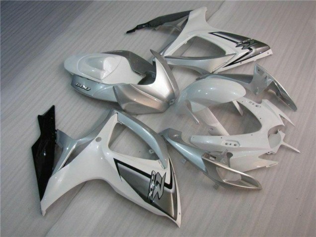 Suzuki GSXR 600 / 750 K6 06-07 Motorrad Verkleidung - Weiß Silber Suzuki GSXR 600 / 750 K6 06-07 Motorrad Verkleidung - Weiß Silber