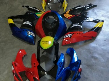 Suzuki GSXR 600 / 750 K6 06-07 Motorrad Verkleidungen - Rot Blau