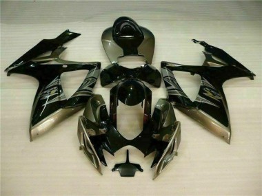 Suzuki GSXR 600 / 750 K6 06-07 Motorrad Verkleidungen - Schwarz Grau