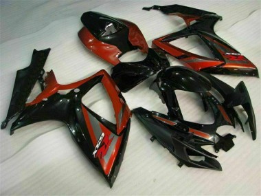 Suzuki GSXR 600 / 750 K6 06-07 Motorrad Verkleidungen - Schwarz Rot