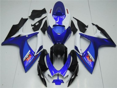 Suzuki GSXR 600 / 750 K6 06-07 Motorrad Verkleidungen - Weiß Blau