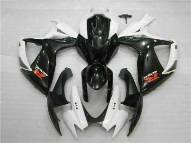 Suzuki GSXR 600 / 750 K6 06-07 Motorrad Verkleidungen - Weiß Schwarz