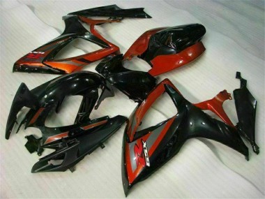Suzuki GSXR 600 / 750 K6 06-07 Motorrad Vollverkleidung - Schwarz Rot