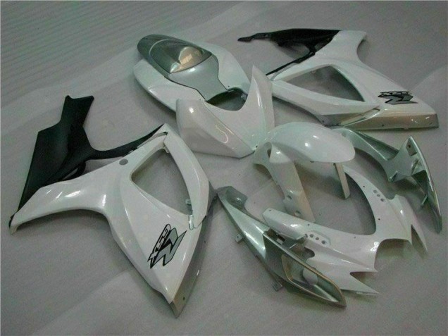 Suzuki GSXR 600 / 750 K6 06-07 Motorrad Vollverkleidung - Weiß Silber Suzuki GSXR 600 / 750 K6 06-07 Motorrad Vollverkleidung - Weiß Silber