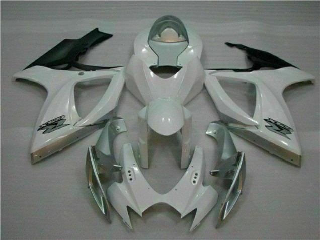 Suzuki GSXR 600 / 750 K6 06-07 Motorrad Vollverkleidung - Weiß Silber Suzuki GSXR 600 / 750 K6 06-07 Motorrad Vollverkleidung - Weiß Silber