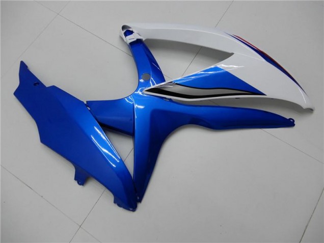 Suzuki GSXR 600 / 750 K8 08-10 Motorrad Verkleidung - Weiß Blau