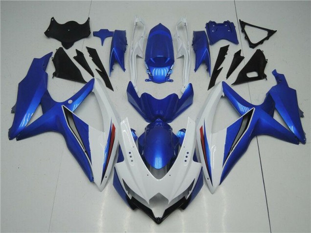 Suzuki GSXR 600 / 750 K8 08-10 Motorrad Verkleidung - Weiß Blau