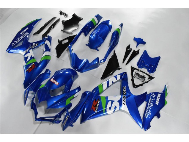 Suzuki GSXR 600 / 750 K8 08-10 Motorrad Verkleidungen - Blau Weiß Grün Suzuki GSXR 600 / 750 K8 08-10 Motorrad Verkleidungen - Blau Weiß Grün