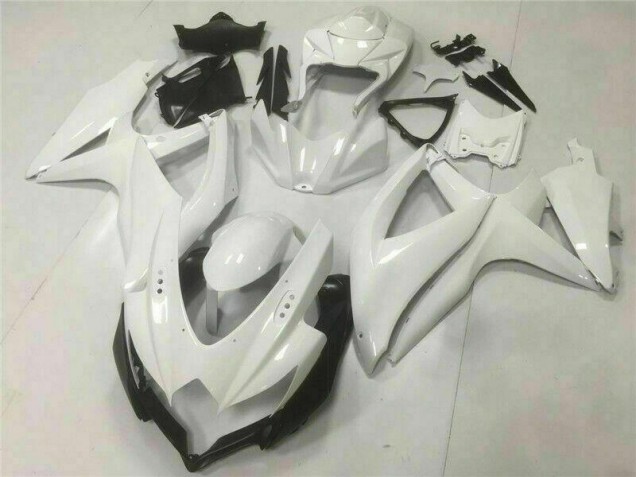 Suzuki GSXR 600 / 750 K8 08-10 Motorrad Vollverkleidung - Weiß Suzuki GSXR 600 / 750 K8 08-10 Motorrad Vollverkleidung - Weiß
