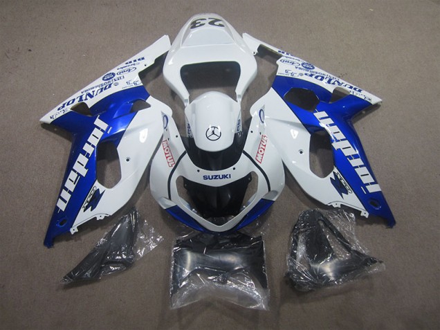 Suzuki GSXR 600 K1 K2 K3 01-03 Motorrad Verkleidung - Weiß Blau Motul Suzuki GSXR 600 K1 K2 K3 01-03 Motorrad Verkleidung - Weiß Blau Motul