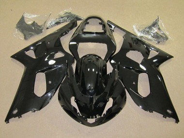 Suzuki GSXR 600 K1 K2 K3 01-03 Motorrad Verkleidungen - Schwarz