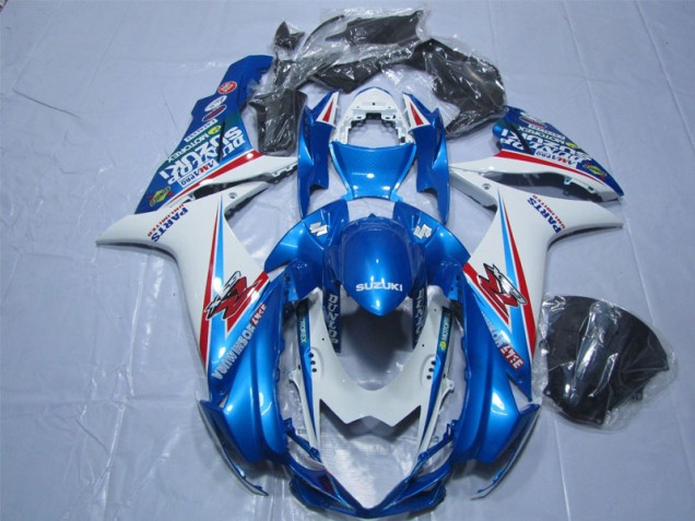 Suzuki GSXR 600 K11 11-24 Motorrad Verkleidungen - Blau Weiß Suzuki GSXR 600 K11 11-24 Motorrad Verkleidungen - Blau Weiß