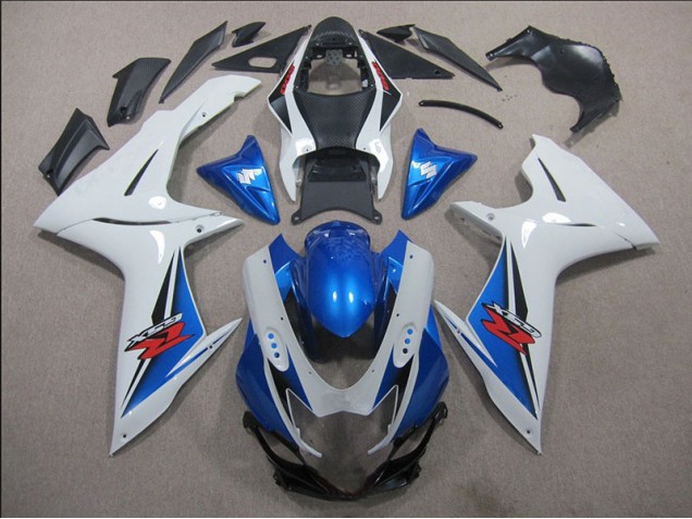 Suzuki GSXR 600 K11 11-24 Motorrad Verkleidungen - Weiß Blau Suzuki GSXR 600 K11 11-24 Motorrad Verkleidungen - Weiß Blau