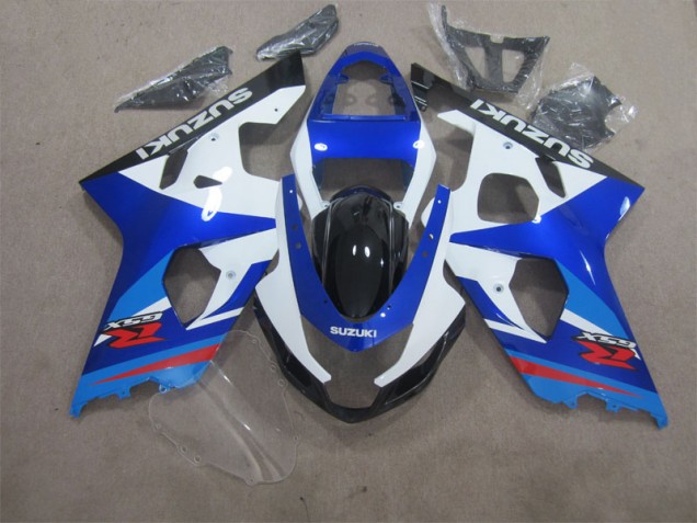 Suzuki GSXR 600 K4 04-05 Motorrad Verkleidung - Blau Weiß Suzuki GSXR 600 K4 04-05 Motorrad Verkleidung - Blau Weiß