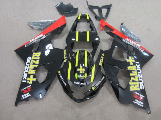 Suzuki GSXR 600 K4 04-05 Motorrad Verkleidung - Schwarz Gelb Rizla Suzuki GSXR 600 K4 04-05 Motorrad Verkleidung - Schwarz Gelb Rizla
