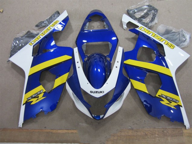 Suzuki GSXR 600 K4 04-05 Motorrad Verkleidungen - Blau Weiß Gelb Suzuki GSXR 600 K4 04-05 Motorrad Verkleidungen - Blau Weiß Gelb