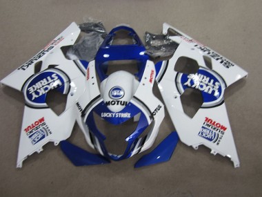 Suzuki GSXR 600 K4 04-05 Motorrad Verkleidungen - Blau Weiß Lucky Strike Motul