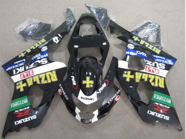 Suzuki GSXR 600 K4 04-05 Motorrad Verkleidungen - Schwarz Gelb Rizla