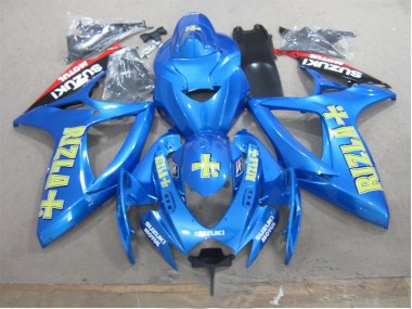 Suzuki GSXR 600 K6 06-07 Motorrad Verkleidungen - Blau Gelb Rizla