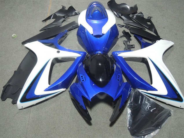 Suzuki GSXR 600 K6 06-07 Motorrad Verkleidungen - Blau Weiß Schwarz Suzuki GSXR 600 K6 06-07 Motorrad Verkleidungen - Blau Weiß Schwarz