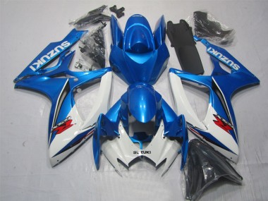 Suzuki GSXR 600 K6 06-07 Motorrad Verkleidungen & Plastik - Blau Weiß