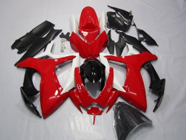 Suzuki GSXR 600 K6 06-07 Motorrad Verkleidungen - Rot Schwarz