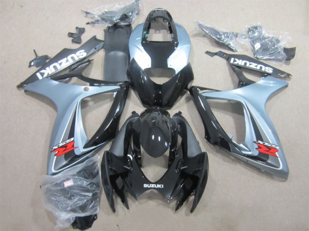 Suzuki GSXR 600 K6 06-07 Motorrad Verkleidungen - Schwarz Grau Suzuki GSXR 600 K6 06-07 Motorrad Verkleidungen - Schwarz Grau