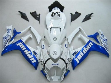 Suzuki GSXR 600 K6 06-07 Motorrad Verkleidungen - Weiß Blau Jordan