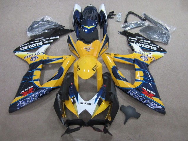 Suzuki GSXR 600 K8 08-10 Motorrad Verkleidungen - Blau Gelb Corona Extra Suzuki GSXR 600 K8 08-10 Motorrad Verkleidungen - Blau Gelb Corona Extra