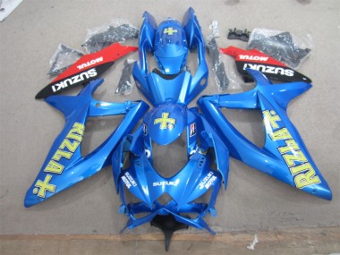 Suzuki GSXR 600 K8 08-10 Motorrad Verkleidungen - Blau Gelb Rizla Weiß Motul