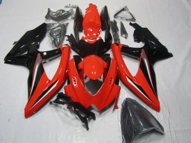 Suzuki GSXR 600 K8 08-10 Motorrad Verkleidungen - Rot Schwarz