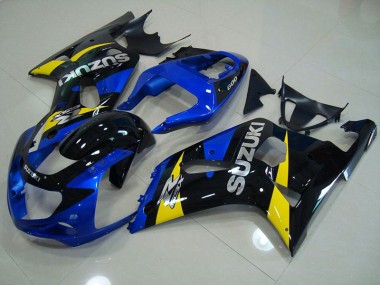 Suzuki GSXR 750 K1 K2 K3 01-03 Motorrad Verkleidungen - Blau Schwarz