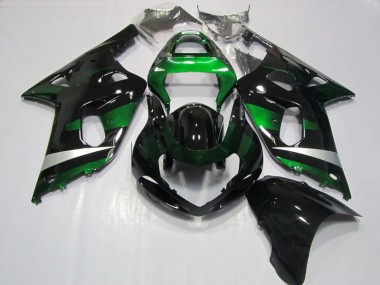 Suzuki GSXR 750 K1 K2 K3 01-03 Motorrad Verkleidungen - Schwarz Grün