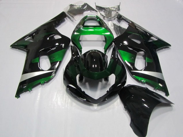 Suzuki GSXR 750 K1 K2 K3 01-03 Motorrad Verkleidungen - Schwarz Grün Suzuki GSXR 750 K1 K2 K3 01-03 Motorrad Verkleidungen - Schwarz Grün