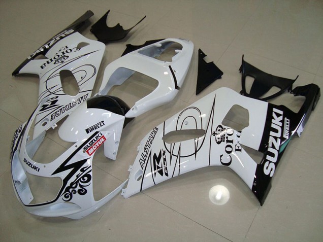 Suzuki GSXR 750 K1 K2 K3 01-03 Motorrad Verkleidungen - Weiß Alstare Motul Suzuki GSXR 750 K1 K2 K3 01-03 Motorrad Verkleidungen - Weiß Alstare Motul