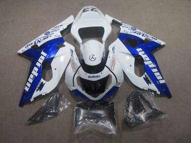 Suzuki GSXR 750 K1 K2 K3 01-03 Motorrad Verkleidungen - Weiß Blau Motul