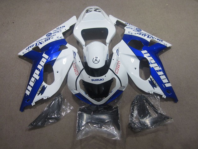 Suzuki GSXR 750 K1 K2 K3 01-03 Motorrad Verkleidungen - Weiß Blau Motul Suzuki GSXR 750 K1 K2 K3 01-03 Motorrad Verkleidungen - Weiß Blau Motul