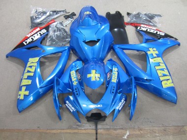 Suzuki GSXR 750 K6 06-07 Motorrad Verkleidung - Blau Gelb Rizla