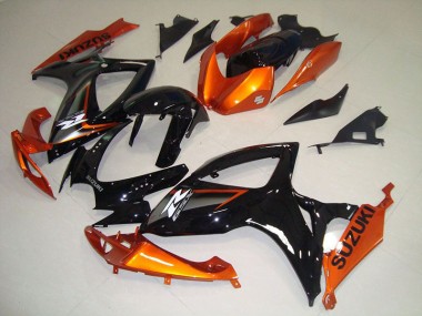 Suzuki GSXR 750 K6 06-07 Motorrad Verkleidung - Schwarz Orange