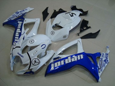Suzuki GSXR 750 K6 06-07 Motorrad Verkleidungen - Blau Weiß Jordan